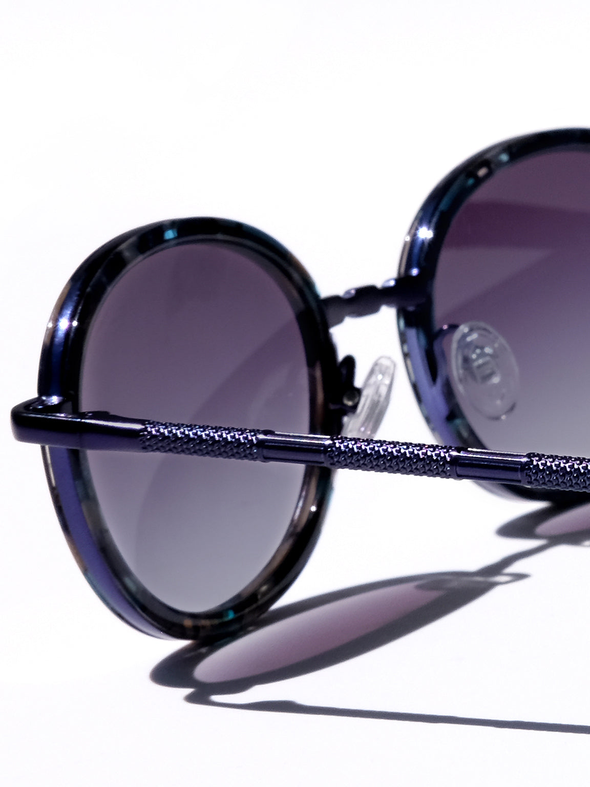 Vintage Oval Sunglasses Women Luxury V Brand Blue Gradient Sun