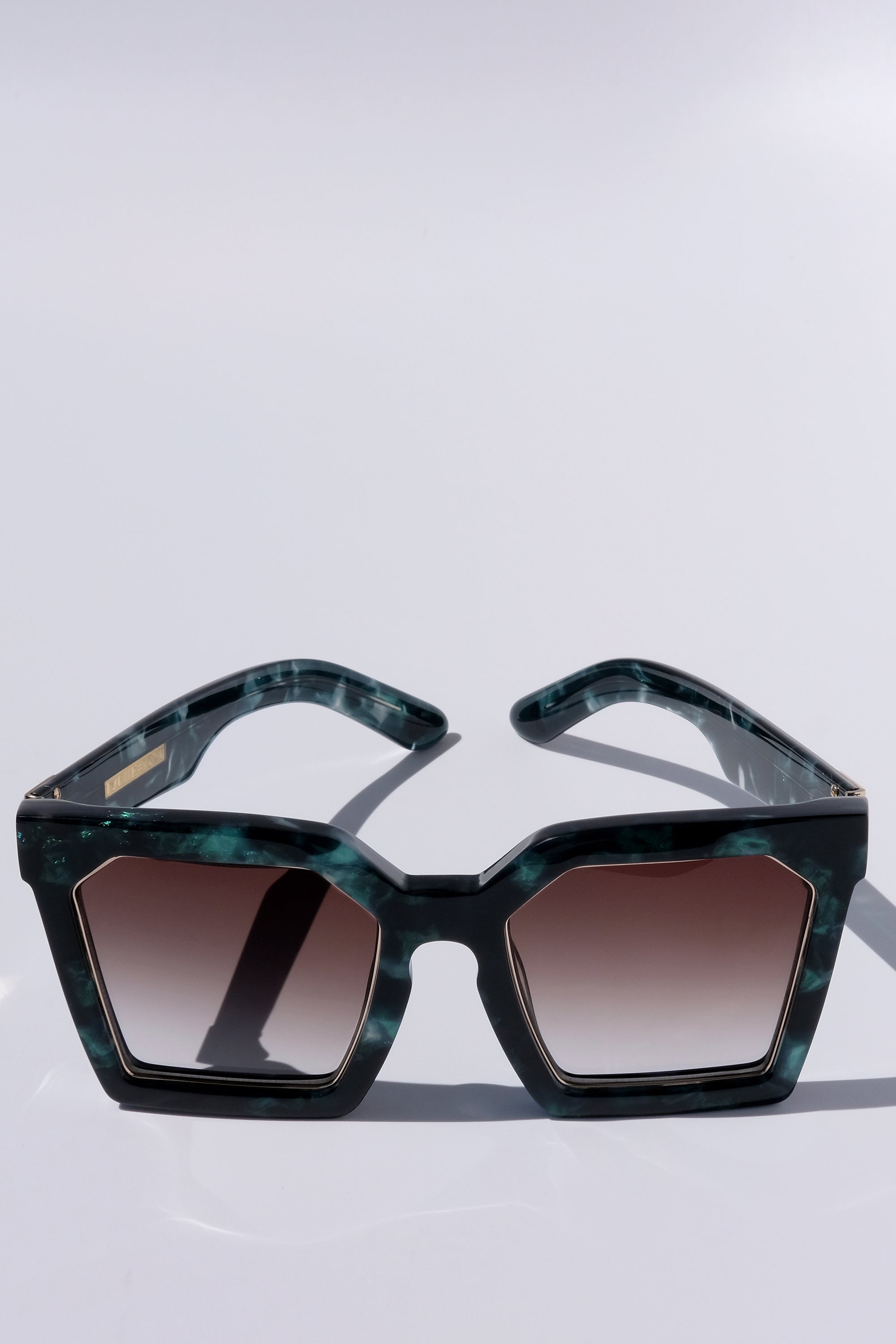 Braided Wire-Frame Cateye Sunglasses - Gold