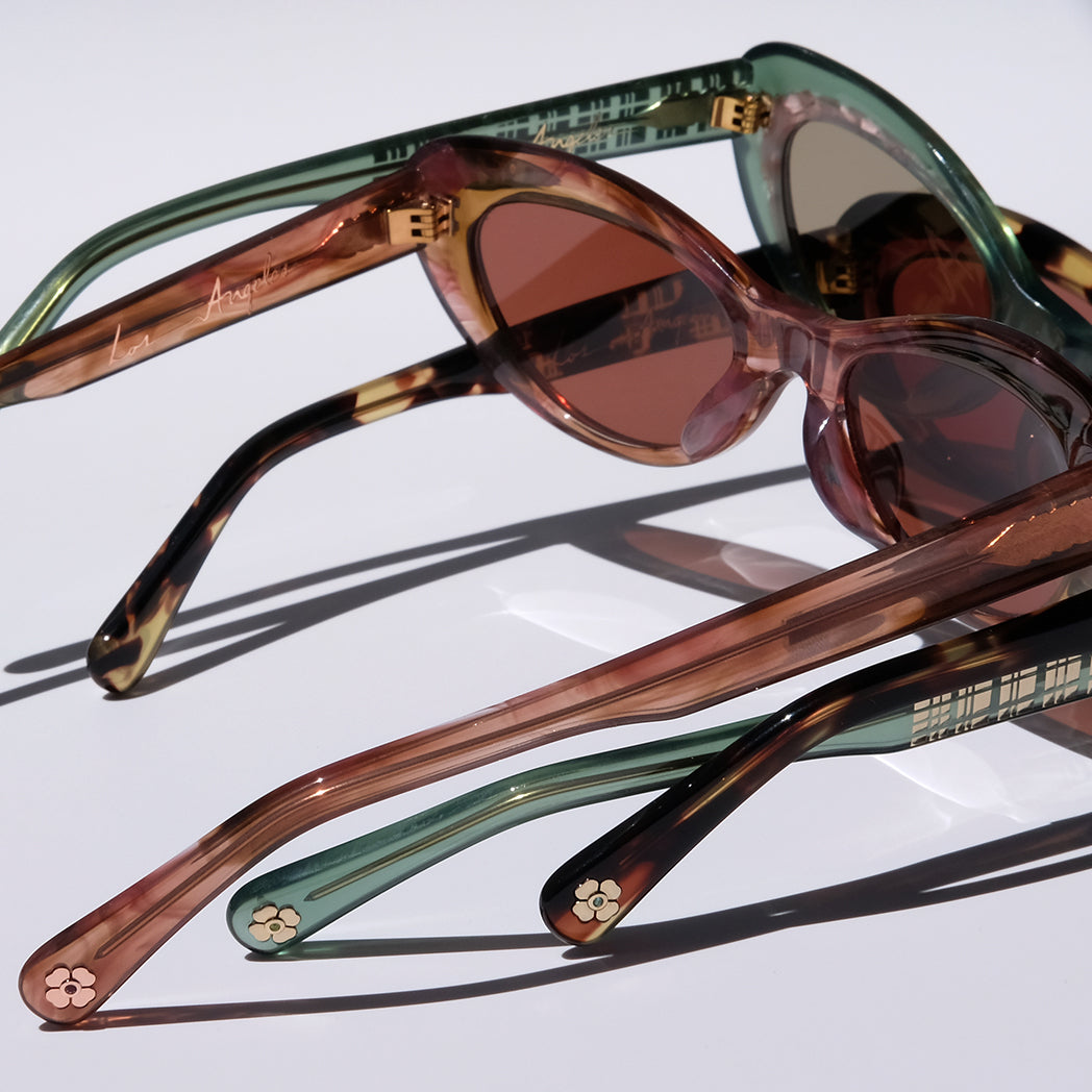 Cat-eye tortoiseshell acetate and gold-tone optical glasses